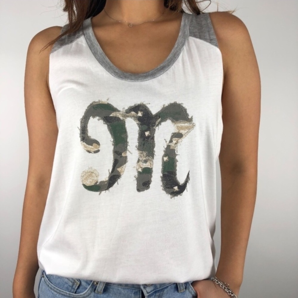 NWOT Miss Me Jeans Camo Logo Tank
